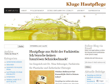 Tablet Screenshot of kosmetikblog.klugehautpflege.com